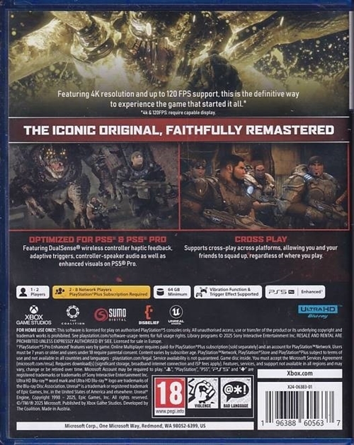 Gears of War Reloaded - PS5 (A Grade) (Genbrug)